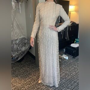 Light pink beaded Bridesmaid dress size 4